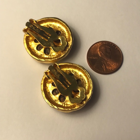 Kenneth Jay Lane KJL enamel earrings | vintage - Picture 3 of 5